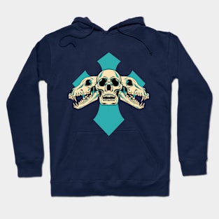 Vintage Skull - Blue Light Hoodie